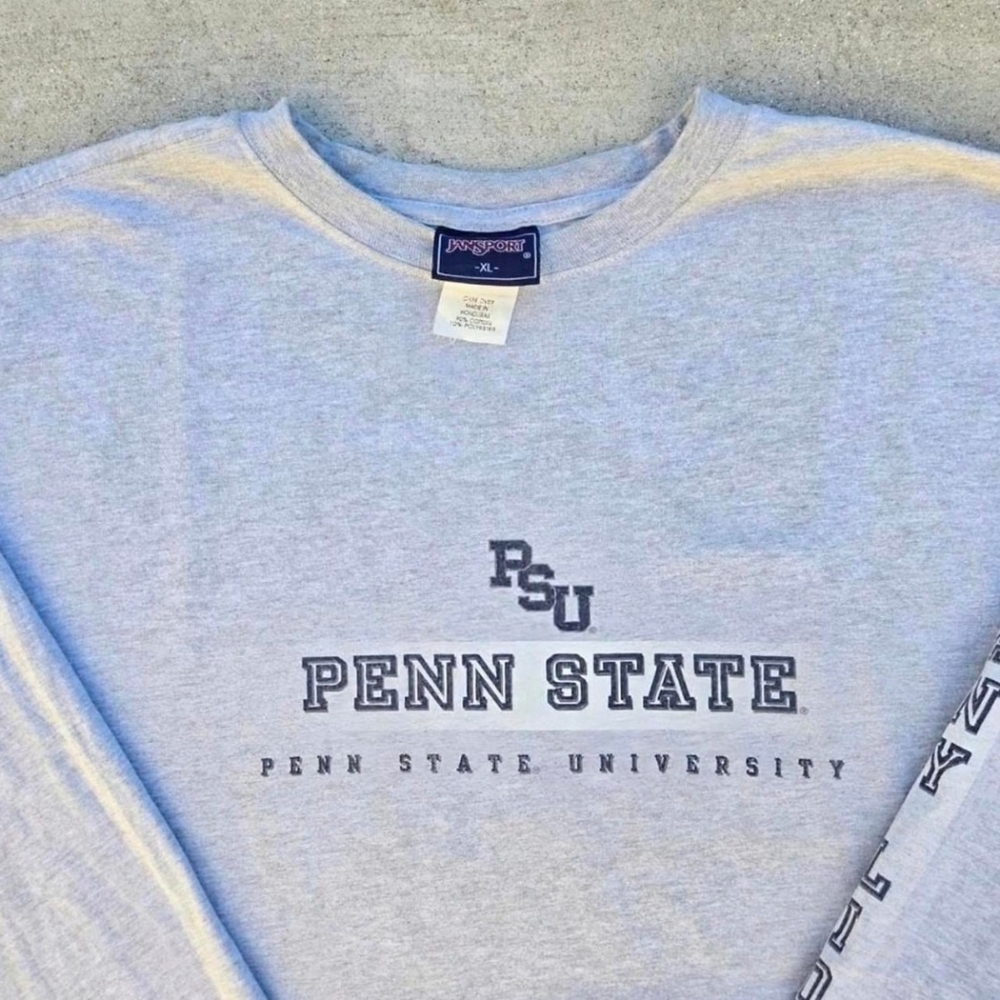 Penn State University Mens Size XL Grey Graphic Print Longsleeve t-shirt